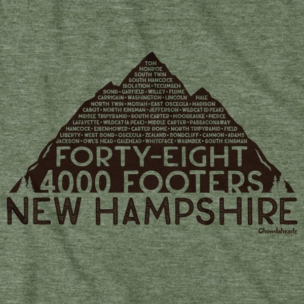 Forty-Eight 4,000 Footers New Hampshire T-Shirt on Sale