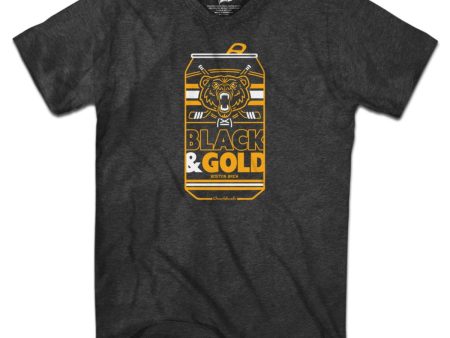 Black & Gold Boston Brew Can T-Shirt Online now