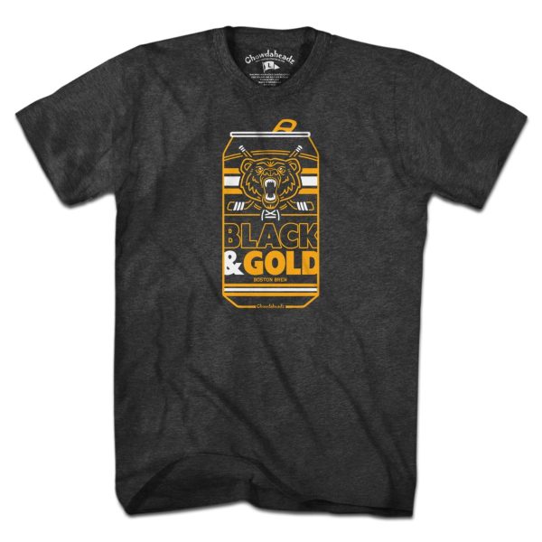 Black & Gold Boston Brew Can T-Shirt Online now