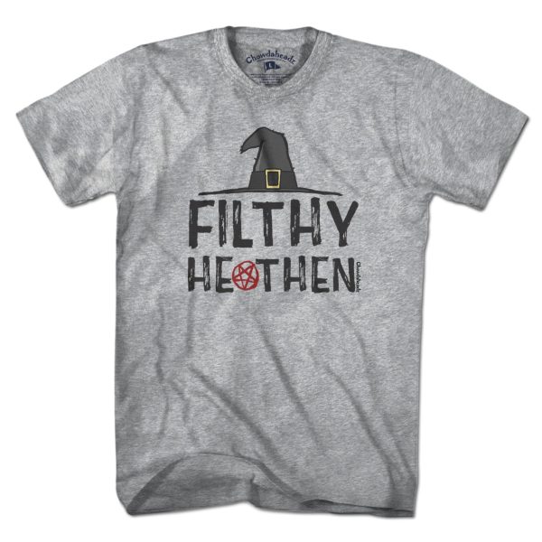 Filthy Heathen Gray T-Shirt Fashion