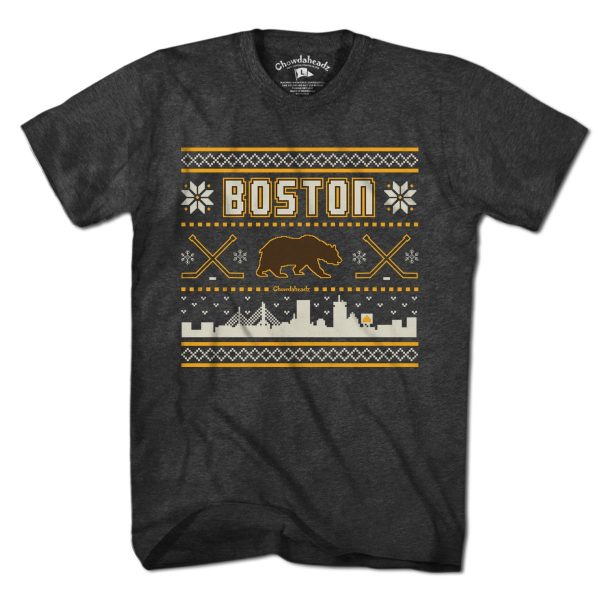 Boston Black & Gold Holiday Sweater T-Shirt Online