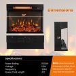 23-inch 3-Sided Electric Fireplace Insert with Remote Control-Black Online Hot Sale