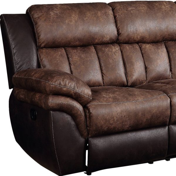 91  Espresso Microfiber Reclining Sofa With Black Legs Online now