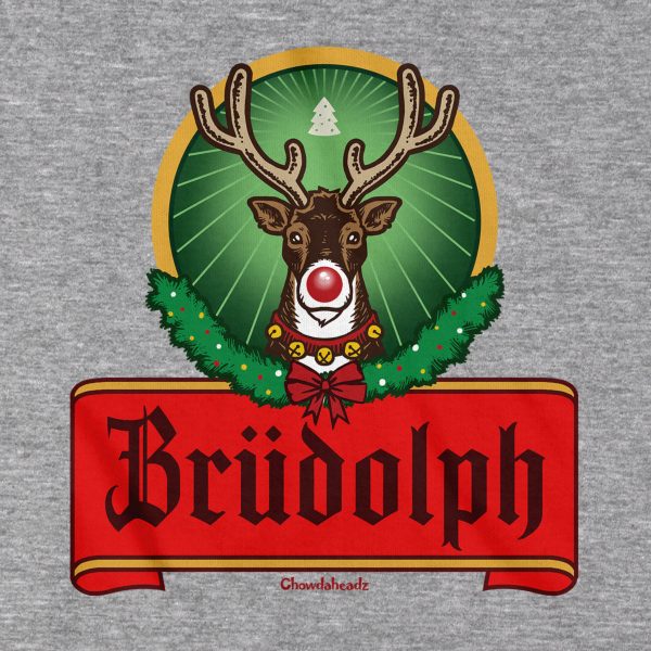 Brudolph Reindeer Label T-Shirt Online Hot Sale