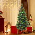 6 7 8 Feet Pre-Lit Artificial Christmas Tree with 300 400 500 LED Lights-6 ft Online now