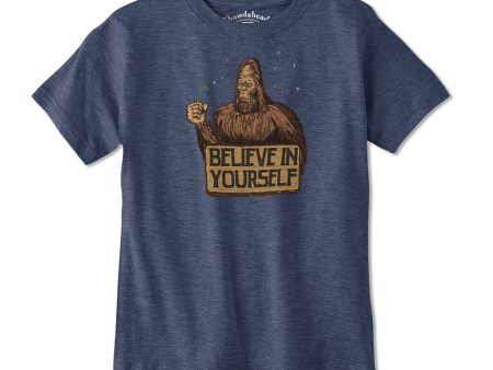 Believe in Yourself Bigfoot Youth T-Shirt For Sale