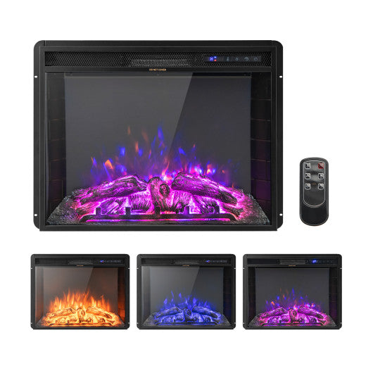 26 Inch Recessed Electric Fireplace with Adjustable Flame Brightness For Cheap