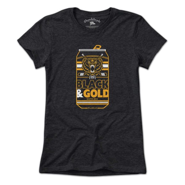 Black & Gold Boston Brew Can T-Shirt Online now