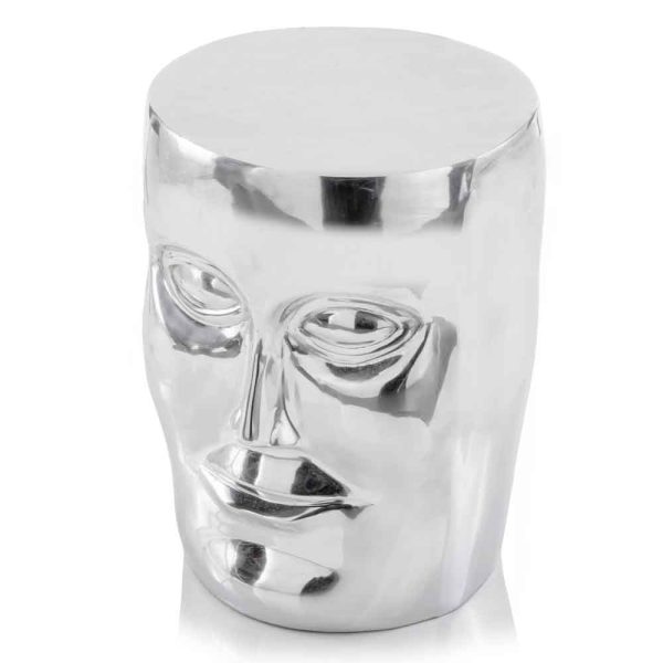 18  Silver Aluminum Faces Round End Table Supply