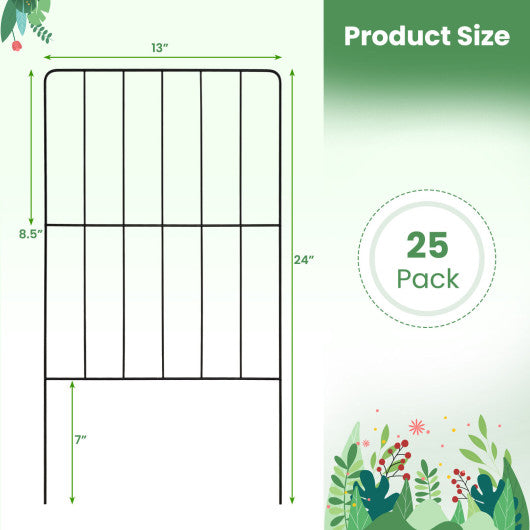 25 Pack Rustproof Decorative Garden Fence Set Hot on Sale