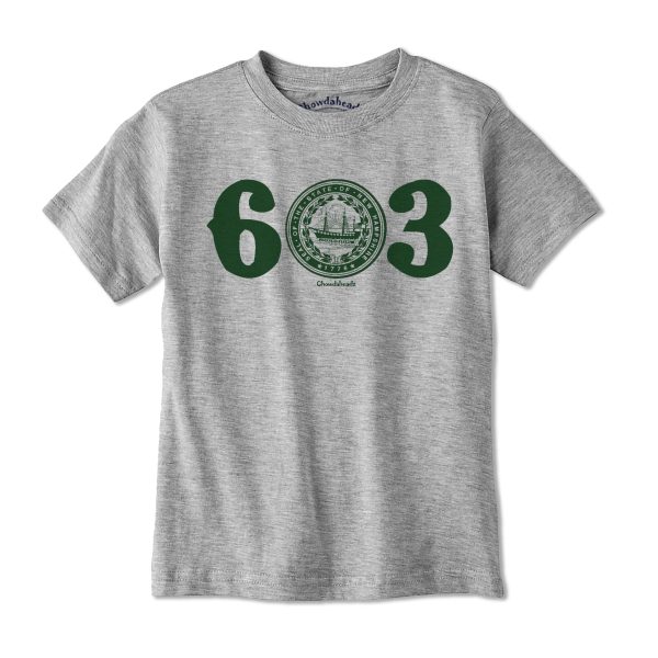 603 New Hampshire Seal Youth T-Shirt Online Hot Sale