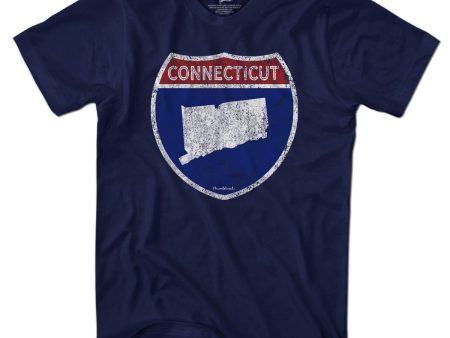 Connecticut Highway Sign T-Shirt For Cheap