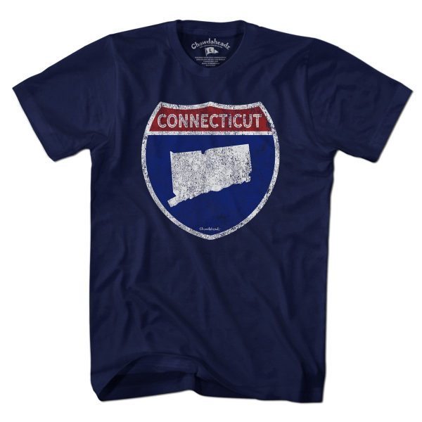 Connecticut Highway Sign T-Shirt For Cheap