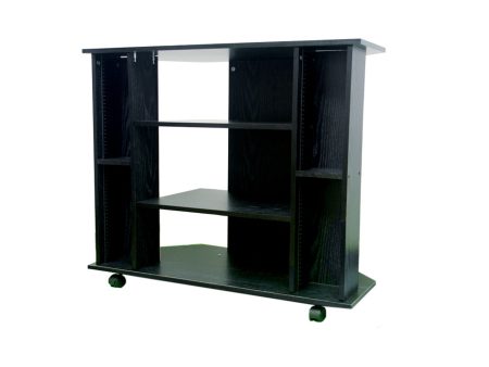 35  Black Open Shelving TV Stand For Discount