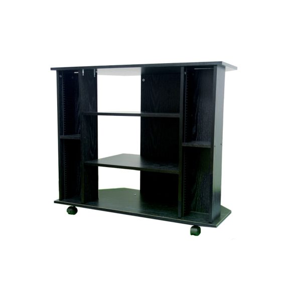 35  Black Open Shelving TV Stand For Discount