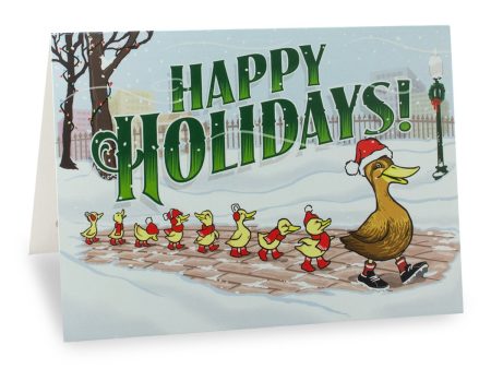 Happy Holidays Ducks 5x7 Greeting Card For Cheap