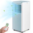 3-in-1 10000 BTU Air Conditioner with Humidifier and Smart Sleep Mode-Blue Fashion