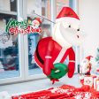 3.3 Feet Lighted Inflatable Santa Claus Broke Out from Window For Discount