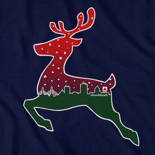 Boston Reindeer Skyline T-Shirt Sale