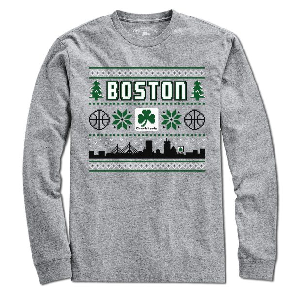 Boston Shamrock Ugly Sweater T-Shirt For Cheap