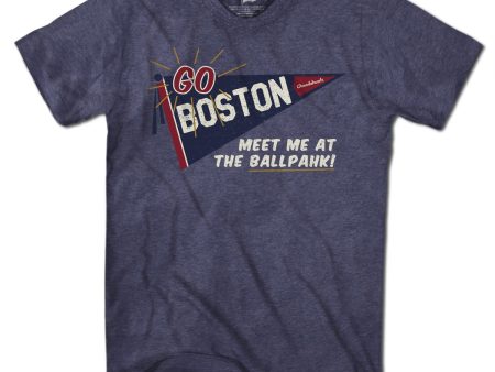 Go Boston Retro Banner T-Shirt For Discount