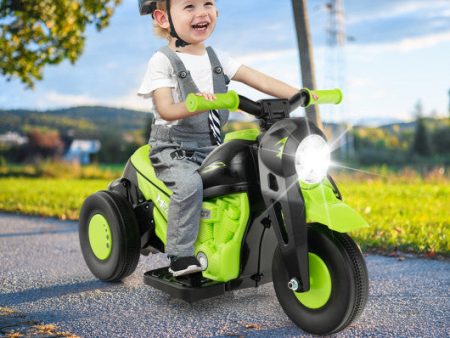 6V Kids Electric Ride on Motorcycle with Bubble Maker and Music-Green Online now