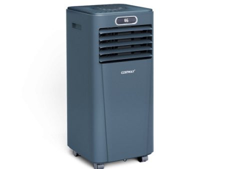 10000 BTU 4-in-1 Portable Air Conditioner with Dehumidifier and Fan Mode-Dark Blue Online Hot Sale