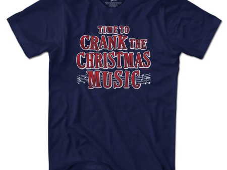 Crank The Christmas Music T-Shirt on Sale