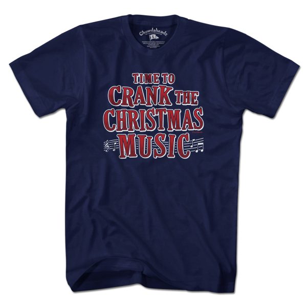 Crank The Christmas Music T-Shirt on Sale