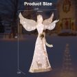 5 Feet Pre-lit 3D Glittered Christmas Angel with 100 Warm White Lights Sale