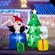 7 Feet Lighted Santa Claus and Christmas Tree with Gift Boxes Online Hot Sale