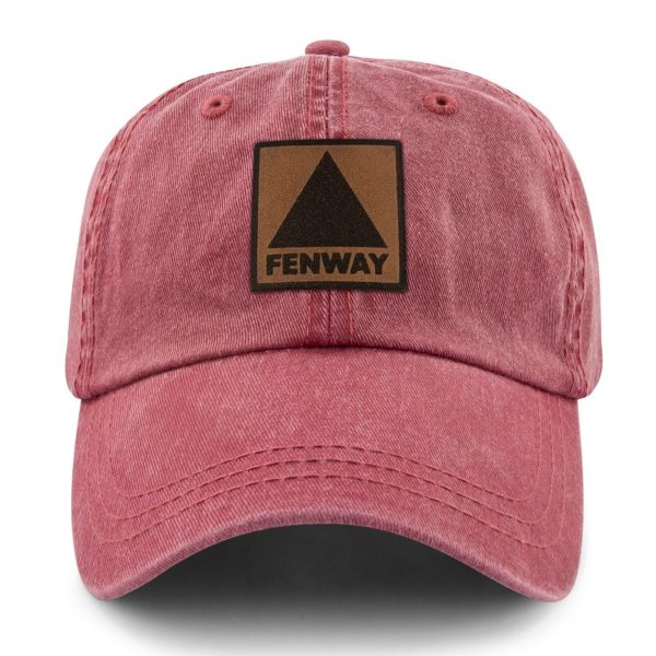 Fenway Leather Patch Washed Dad Hat Discount