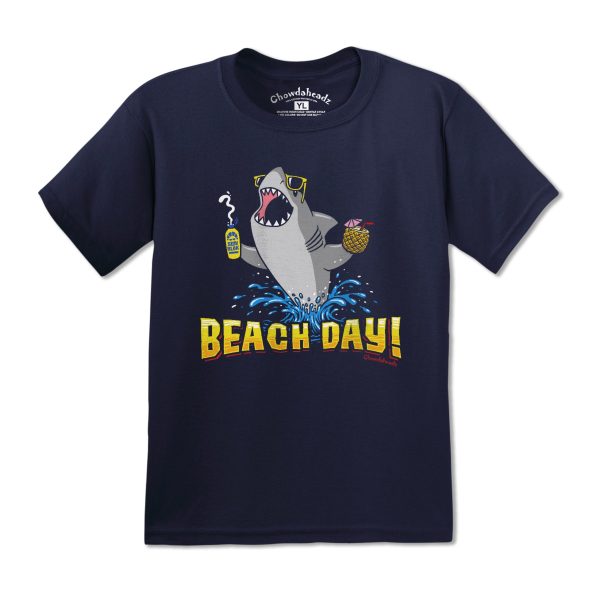 Beach Day Shark Youth T-Shirt Online Sale