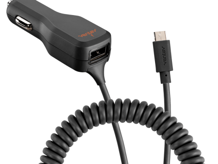 Ventev 17W dashport r2340c Dual Car Charger with USB A and Connected Micro USB Cable by Ventev Online Sale