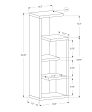 47  Dark Taupe Wood Etagere Bookcase For Cheap