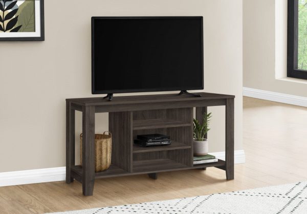 48  Brown Open Shelving TV Stand Fashion