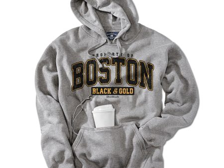 Property of Boston Black & Gold Tailgater Hoodie Fashion