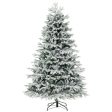 4.5 6 7 FT Artificial Pre-Lit Christmas Tree Hinged Xmas Tree with Warm White LED lights-7 ft Online