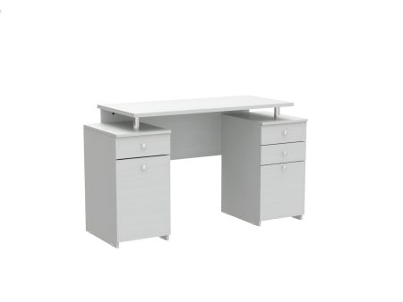 51  White Computer Desk With Five Drawers Fashion