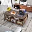 3-Tier Industrial Style Coffee Table with Storage and Heavy-duty Metal Frame-Coffee Sale