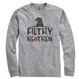 Filthy Heathen Gray T-Shirt Fashion