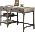 47  Natural and Gray Writing Desk With Three Drawers Supply