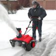 20 Inch 120V 15Amp Electric Snow Thrower with 180° Rotatable Chute-Red Sale