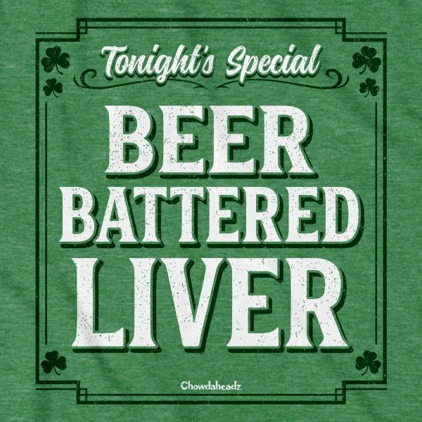 Beer Battered Liver T-Shirt on Sale