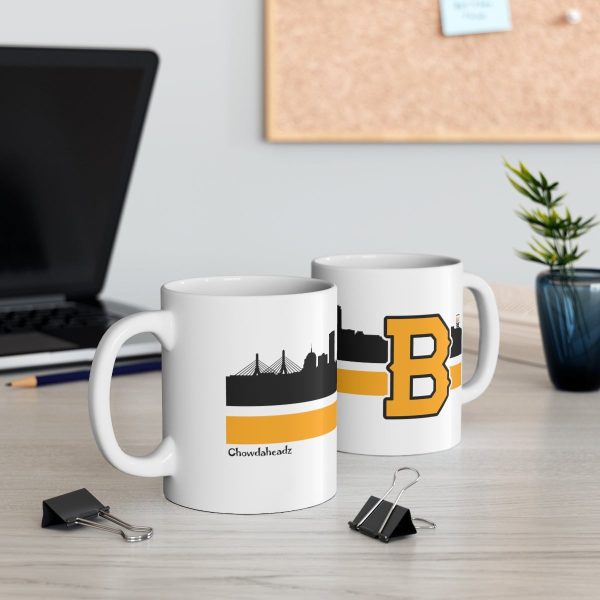 Boston B Black & Gold Sideline 11oz Coffee Mug For Cheap