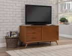 50  Mahogany Solid Wood Enclosed and Open Storage TV Stand Discount