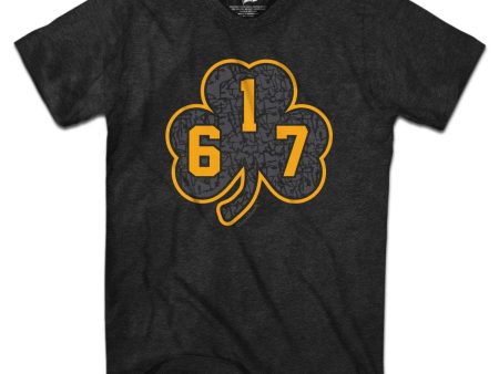 617 Black & Gold Street Shamrock T-Shirt Online Hot Sale