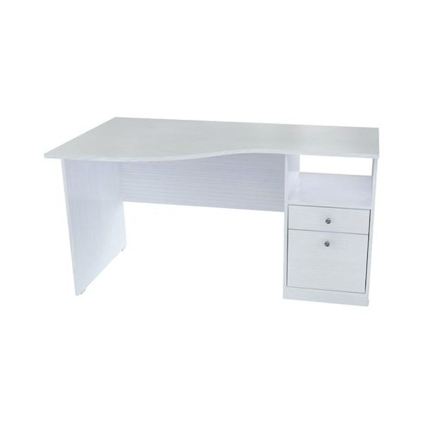 55  White Computer Desk With Two Drawers For Discount