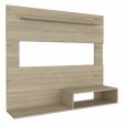 55  Light Pine Open Shelving Entertainment Center Hot on Sale