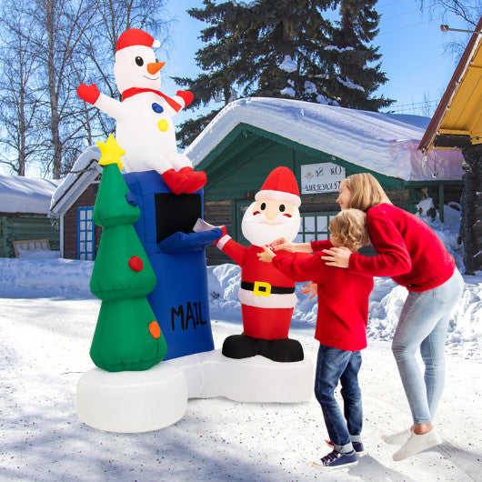 6 Feet Lighted Christmas Inflatable Mailbox Santa Claus Snowman Christmas Tree Online Sale